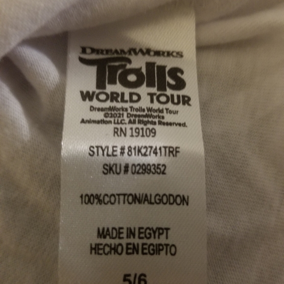 NWT DreamWorks Trolls world tour girl top - Picture 5 of 7